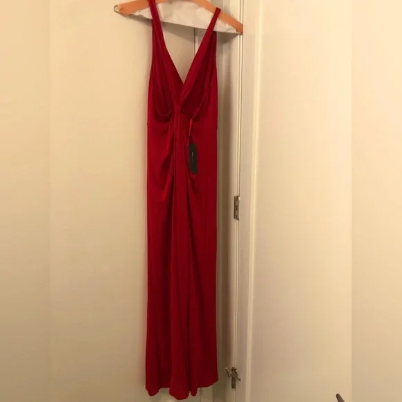 knee length dresses for ladies Red and Beige Color Block Dress by BCBG MaxAzria main image 1